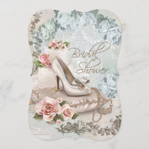 Elegant Vintage Bridal Shower Invitation