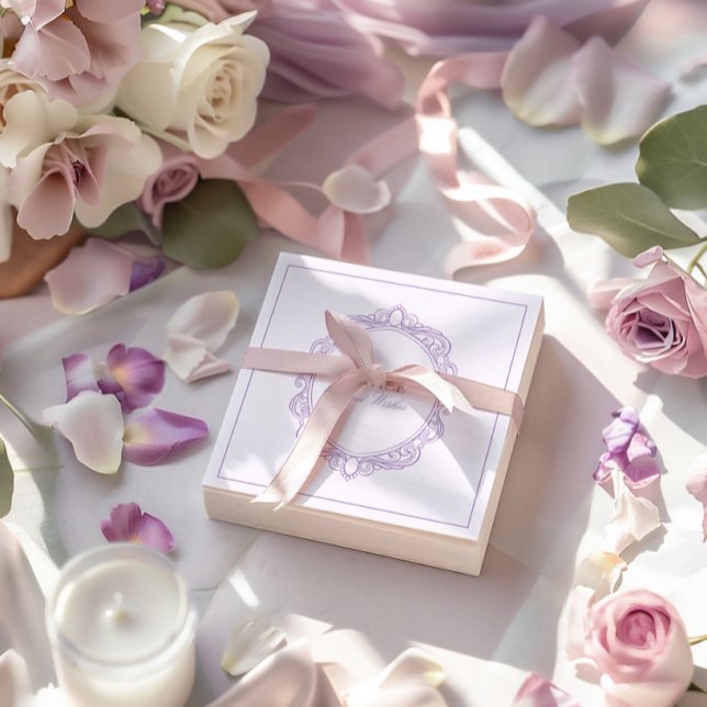 Elegant Vintage Bridal Shower Wishes and Advice Card (Elegant Vintage Bridal Shower Wishes and Advice Note Card)