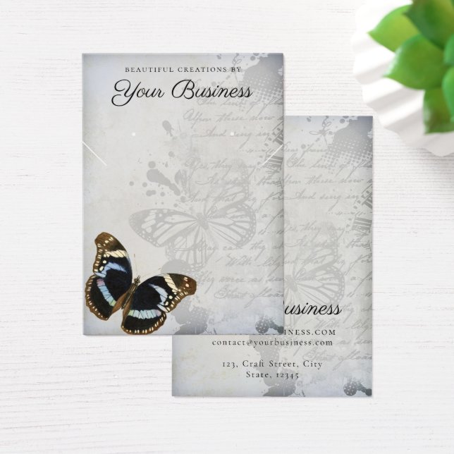 Elegant Vintage Butterfly Jewellery Display Card (Desk)