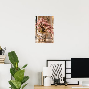 Elegant Vintage Cherry Blossom Floral Wall Art – B