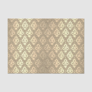 Elegant Vintage Chic Rose Gold Damask Tissue Paper