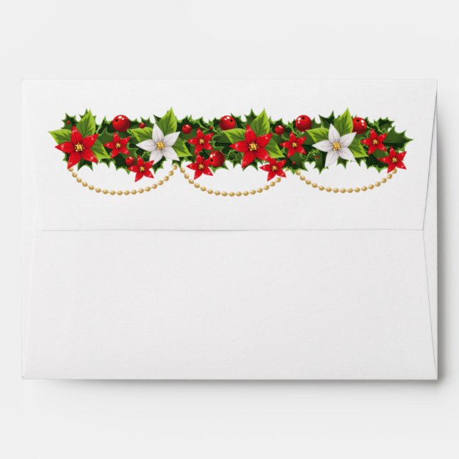 Elegant vintage Christmas Envelope (Back (Top Flap))