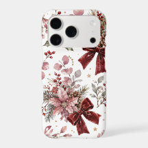 Elegant Vintage Christmas Floral Pattern