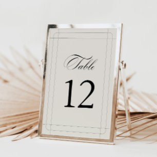 Elegant Vintage Classic Light Grey Table Number