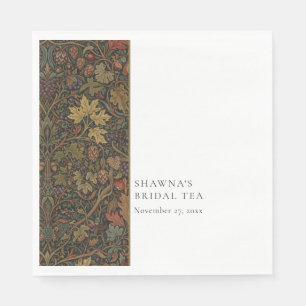 Elegant Vintage Cottage Botanical Fall Shower Tea Napkin
