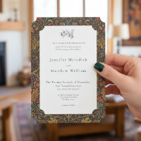 Elegant Vintage Cottage Botanical Fall Wedding