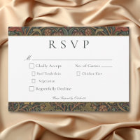 Elegant Vintage Cottage Botanical Fall Wedding QR