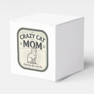 Elegant Vintage Crazy Cat Mum Home Decor Favour Box