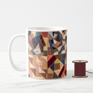 Elegant Vintage Crazy Patchwork Quilt Pattern Coffee Mug
