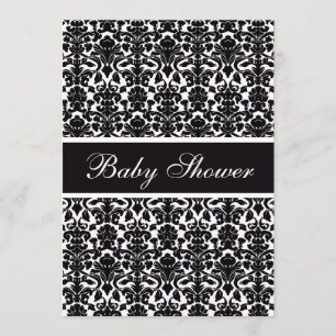 Elegant Vintage Damask Baby Shower Invitation