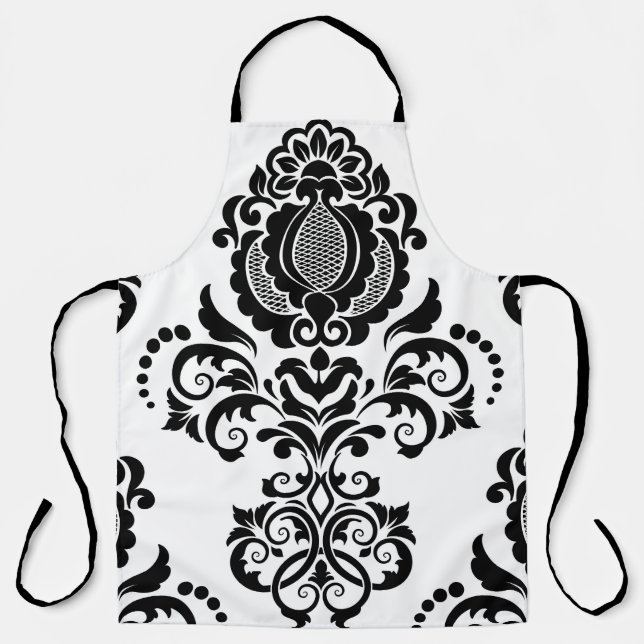 Elegant Vintage Damask Seamless Texture Apron (Front)