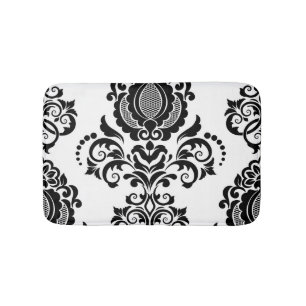 Elegant Vintage Damask Seamless Texture Bath Mat