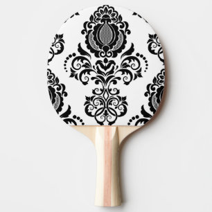 Elegant Vintage Damask Seamless Texture Ping Pong Paddle