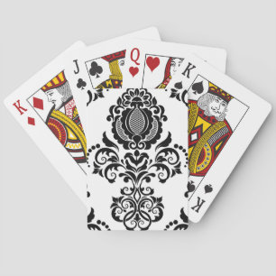 Elegant Vintage Damask Seamless Texture Playing Cards