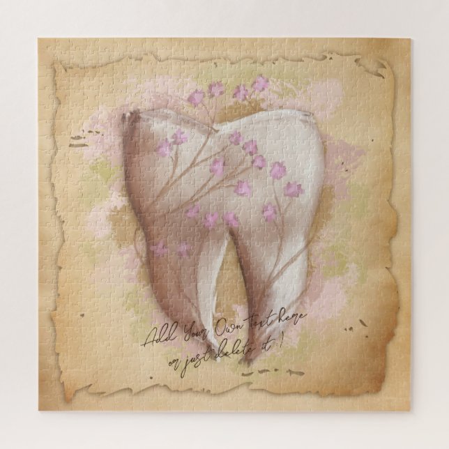 Elegant Vintage Dentist Dental Assistant Gift Jigsaw Puzzle (Vertical)