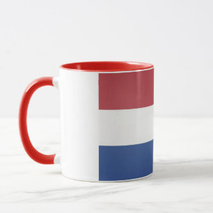 Elegant Vintage Dutch Flag Covered Ceramic Mug