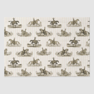 Elegant Vintage English Country Horse Lady Riders Tissue Paper