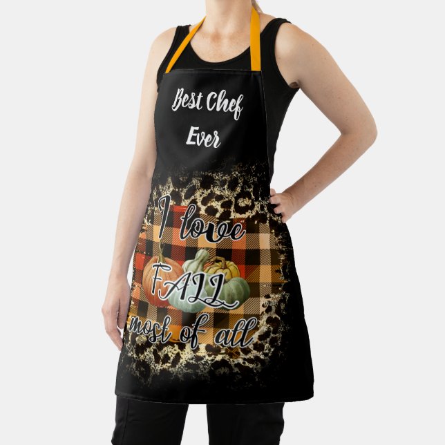 Elegant Vintage Fall Love Pumpkin Apron (Insitu)