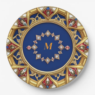 Elegant Vintage Fantasy Party Tableware Luxury Paper Plate