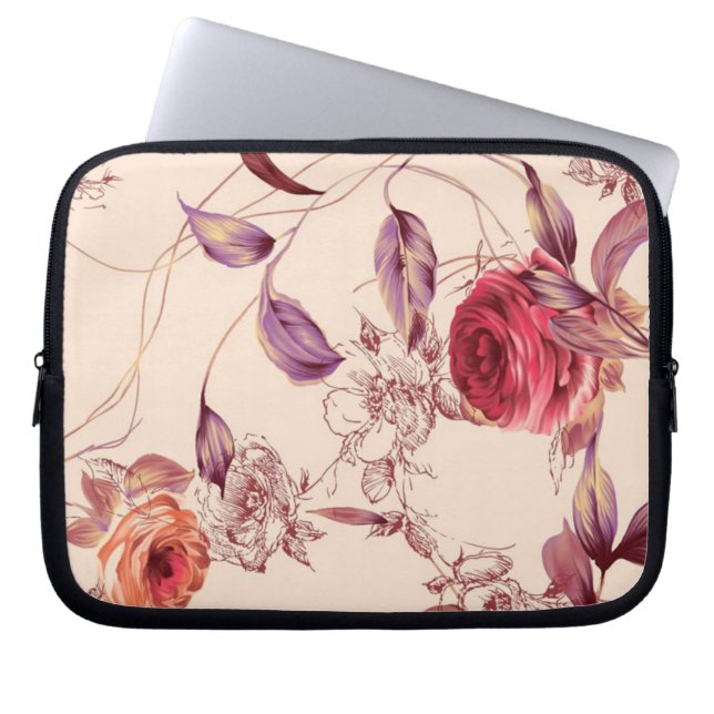 Elegant Vintage Floral Cream & Rose Case (Front)