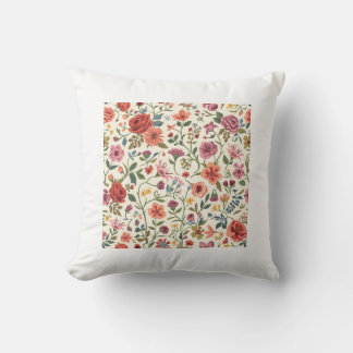 Elegant Vintage Floral Garden Pattern Cushion