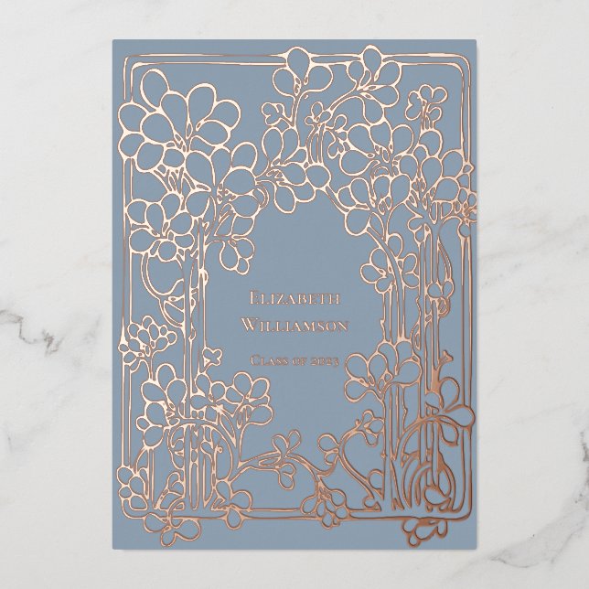 Elegant Vintage Floral Graduation Party (Front)