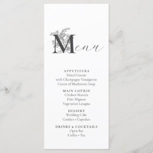 Elegant Vintage Floral Menu