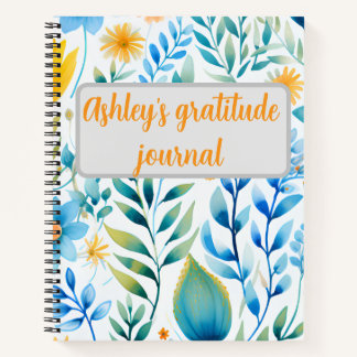 Elegant vintage floral notebook