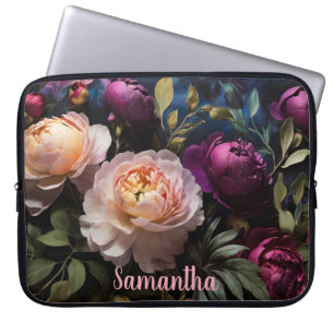 Elegant vintage floral painting laptop sleeve