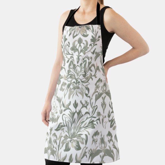 Elegant Vintage Floral Pattern Apron (Insitu)