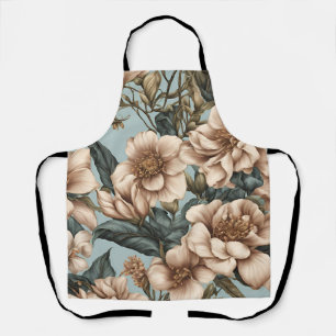 Elegant Vintage Floral Pattern Apron