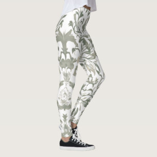 Elegant Vintage Floral Pattern Leggings