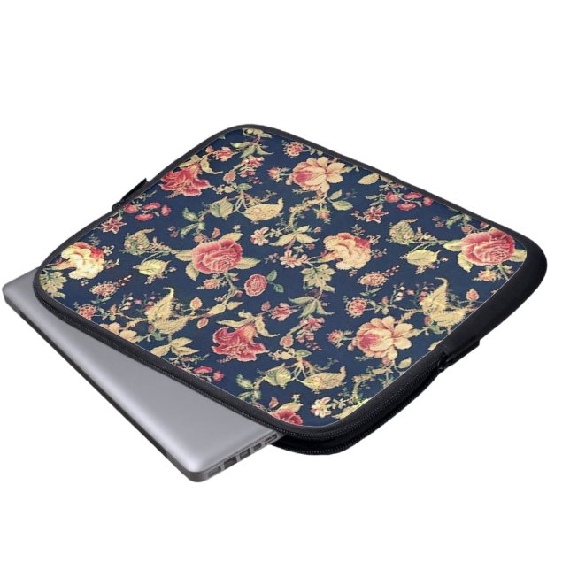 Elegant Vintage Floral Rose Electronics Case (Front Bottom)