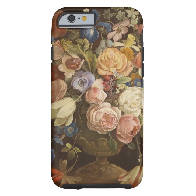 Elegant Vintage Floral Rose Painting Art Case (Back)