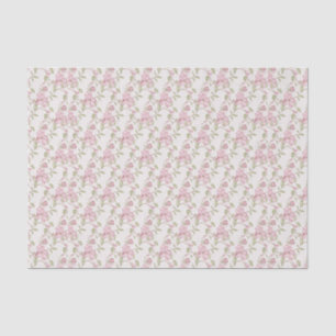 Elegant Vintage Floral Rose Pink Tissue Paper
