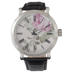 Elegant Vintage Floral Rose Watch