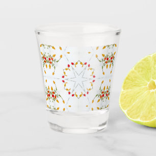 Elegant Vintage Floral Shot Glass