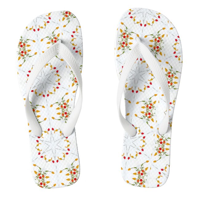 Elegant Vintage Floral Thongs (Footbed)