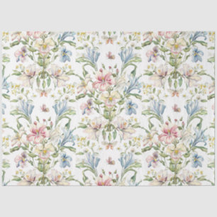 Elegant Vintage Floral Tissue Paper