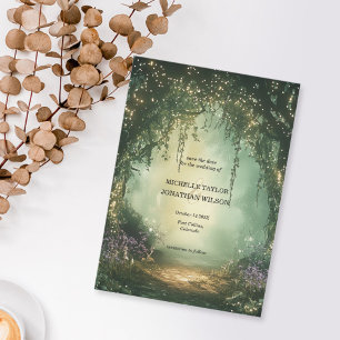 Elegant Vintage Floral Victorian Enchanted Forest Invitation