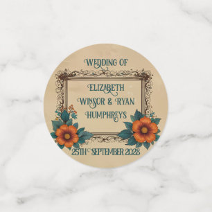 Elegant Vintage Floral Wedding Confetti