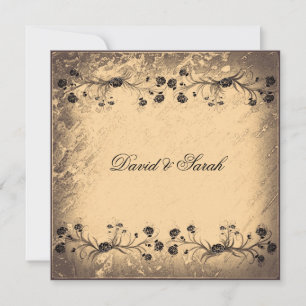 Elegant Vintage  Floral Wedding Save The Date