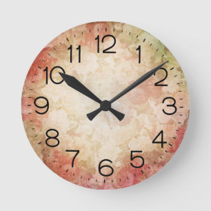 Elegant Vintage Flowers Wall Clock