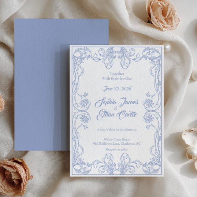 Elegant Vintage Frame Wedding Invitation (Creator Uploaded)