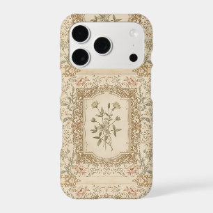 Elegant Vintage French Engraved Floral Pattern