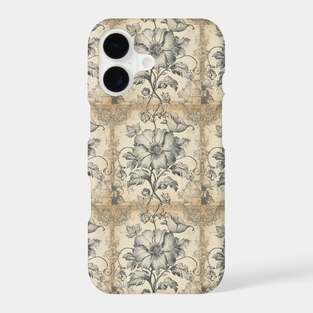 Elegant Vintage French Engraved Floral  Pattern (Back)