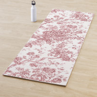 Elegant Vintage French Engraved Floral Toile-Pink