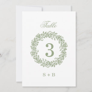 Elegant Vintage French Sage green Floral  Wedding  Invitation