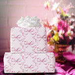Elegant Vintage Girly Preppy Bows Pink Toile Wrapping Paper<br><div class="desc">Vintage illustration of a bow tie made into pattern in pink tones,  traditional and classic yet trendy and preppy aesthetic,  for birthdays,  bachelorette,  pink Christmas,  bridal shower,  baby shower and many other occasions.</div>