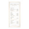 Elegant Vintage Gold Border Price List Menu